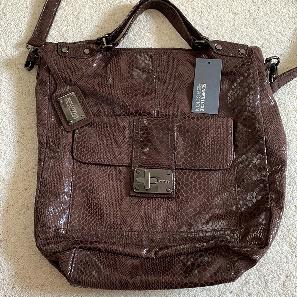 Kenneth Cole Reaction Brown Crossbody Shopper